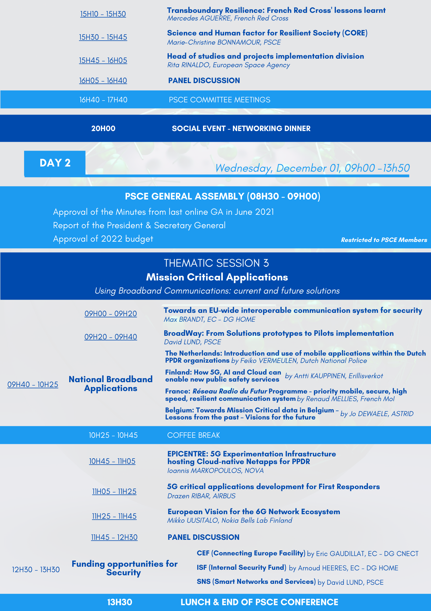 PSCE Conference in Brussels Agenda V13.101